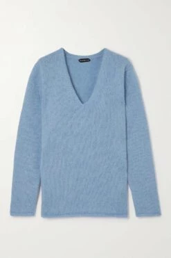 Hot Sale 🤩 TOM FORD Mohair-blend Sweater In Light Blue 🧨