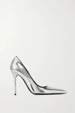 Cheapest ✔️ TOM FORD Mirrored-leather Pumps In Silver 🛒