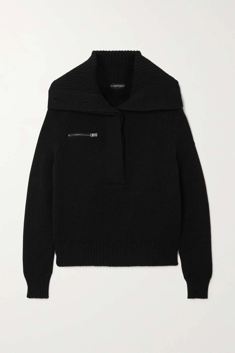 Top 10 💯 TOM FORD Cashmere And Cotton-blend Sweater In Black 🔔