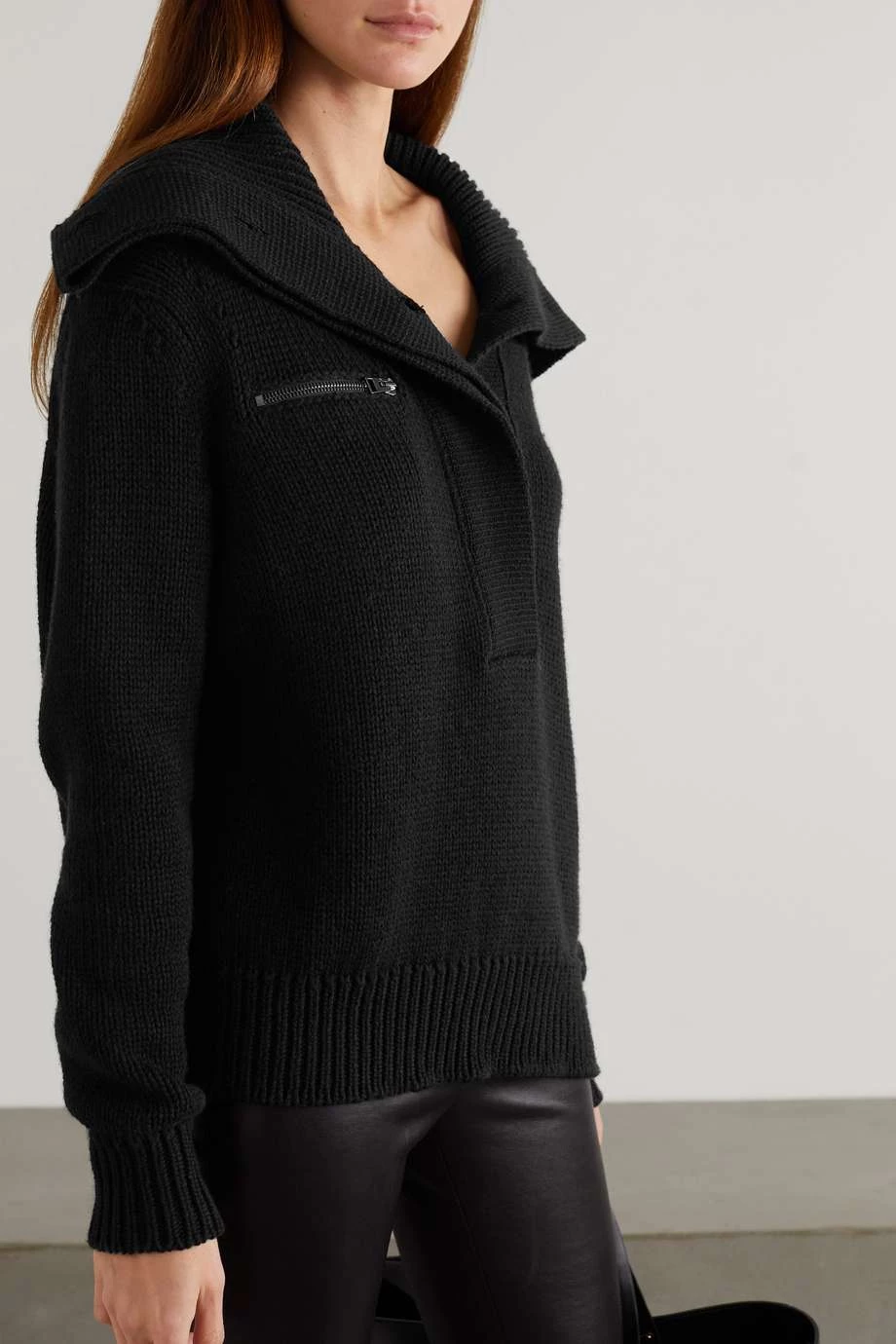 Top 10 💯 TOM FORD Cashmere And Cotton-blend Sweater In Black 🔔 – Image 3