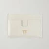 New 🎁 TOM FORD Textured-leather Cardholder In White 🛒