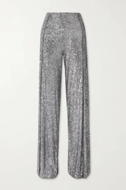 Cheapest 🌟 TOM FORD Sequined Tulle Wide-leg Pants In Silver ✔️