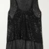 Best Sale 🔔 TOM FORD Sequined Tulle Tank In Black ⭐