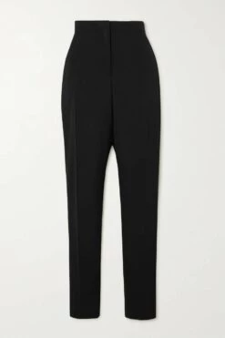 Deals 😍 TOM FORD Satin-trimmed Wool Tapered Pants In Black ⌛