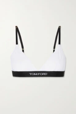 Cheap 🥰 TOM FORD Stretch-modal Jersey Soft-cup Triangle Bra In White 🥰