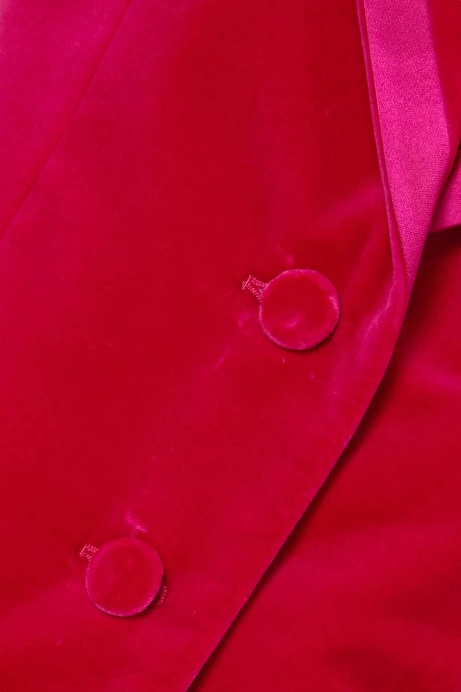 Budget 🔔 TOM FORD Silk Satin-trimmed Cotton-velvet Blazer In Magenta 🔥 – Image 4