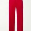 Best reviews of 🥰 TOM FORD Cropped Silk Satin-trimmed Cotton-velvet Slim-leg Pants In Magenta ✔️