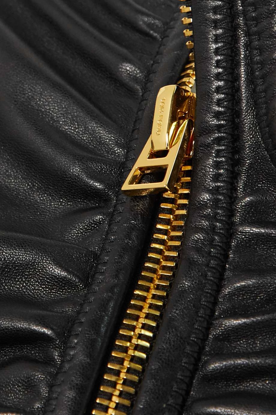 Promo 🤩 TOM FORD Ruched Leather Jacket In Black 🎉 – Image 5
