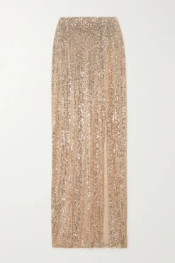 Top 10 🤩 TOM FORD Sequined Tulle Maxi 👗 Skirt In Rose Gold 👏