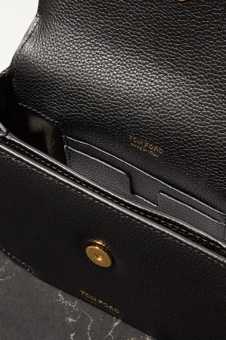 New 💯 TOM FORD Padlock Mini Textured-leather Shoulder Bag In Black 🎉 – Image 5