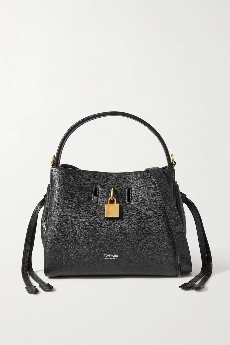 Cheap 🧨 TOM FORD Padlock Small Textured-leather Shoulder Bag In Black 😍