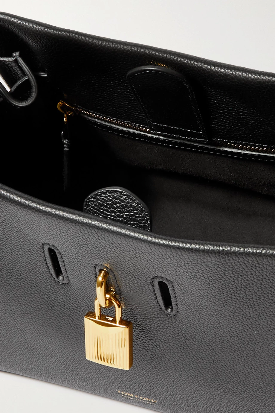 Cheap 🧨 TOM FORD Padlock Small Textured-leather Shoulder Bag In Black 😍 – Image 5