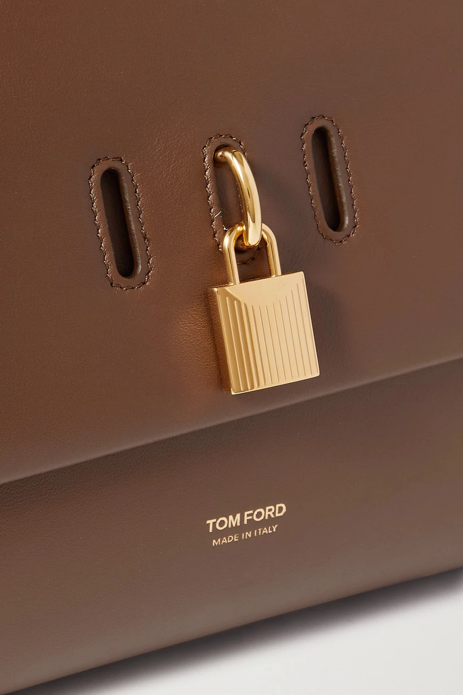 Best Pirce 🤩 TOM FORD Padlock Medium Leather Shoulder Bag In Brown 😍 – Image 4