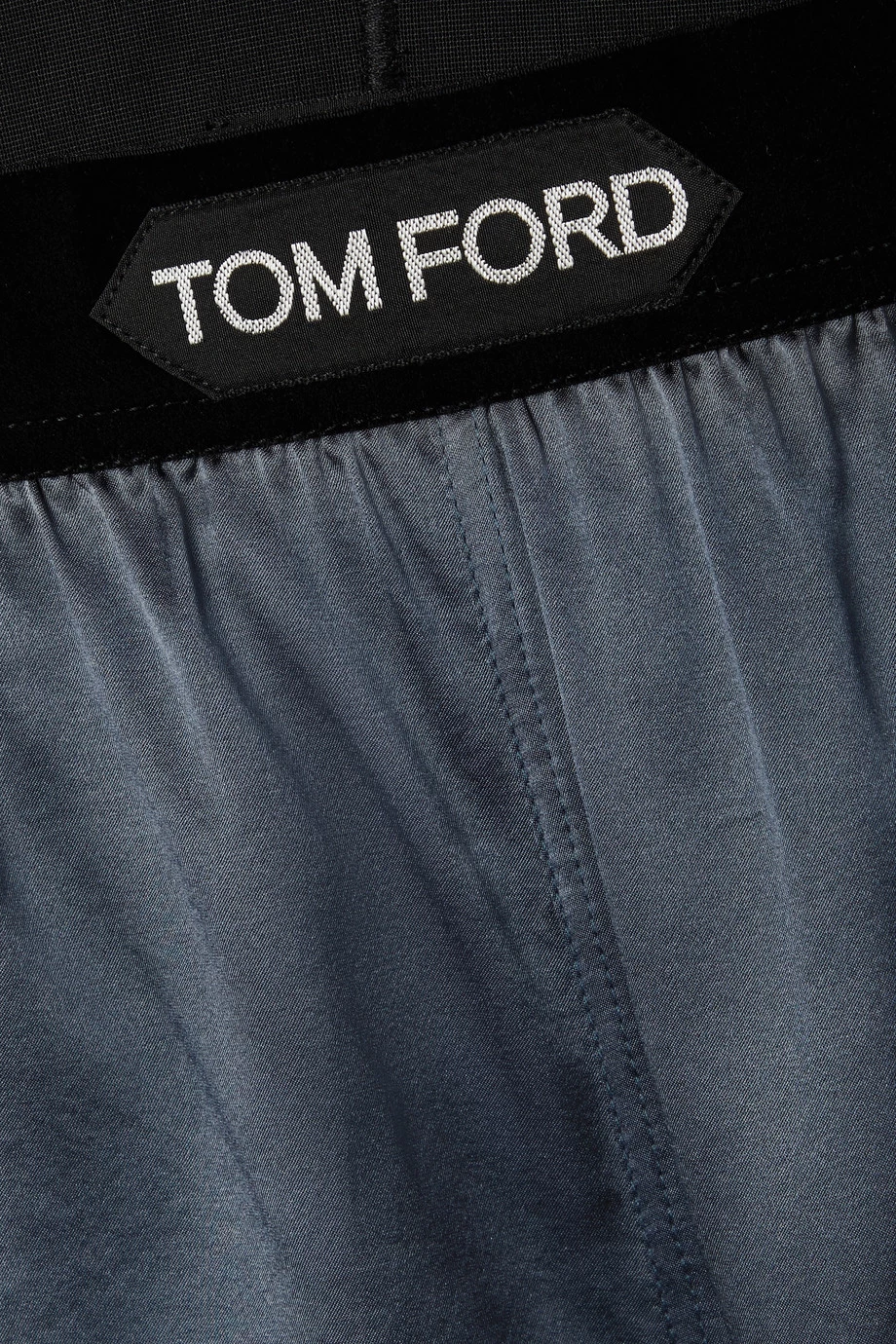 Brand new 😀 TOM FORD Velvet-trimmed Silk-blend Satin Shorts In Anthracite ⭐ – Image 5