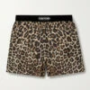 Best reviews of ✨ TOM FORD Velvet-trimmed Leopard-print Silk-blend Satin Shorts In Leopard Print 🔥