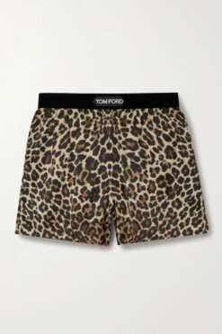 Best reviews of ✨ TOM FORD Velvet-trimmed Leopard-print Silk-blend Satin Shorts In Leopard Print 🔥
