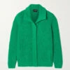 Cheap ⌛ TOM FORD Ribbed Wool And Cashmere-blend Cardigan In Green ⌛