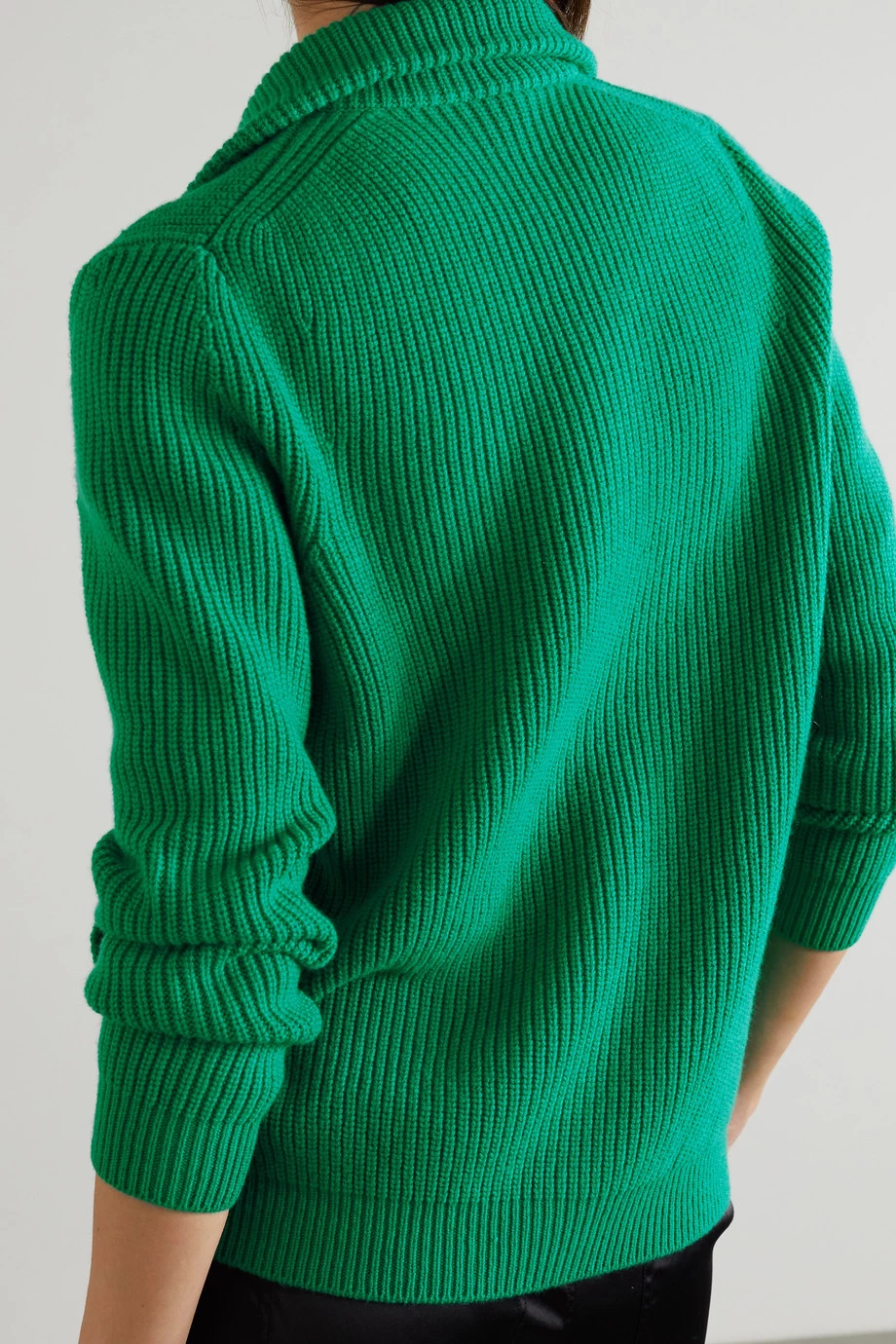 Cheap ⌛ TOM FORD Ribbed Wool And Cashmere-blend Cardigan In Green ⌛ – Image 4