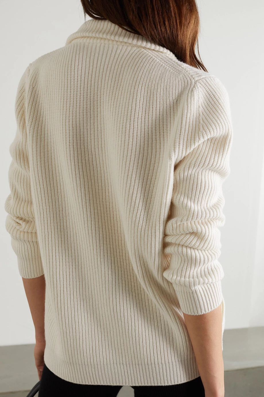 Discount 🔔 TOM FORD Ribbed Wool And Cashmere-blend Cardigan In White 🔥 – Image 3