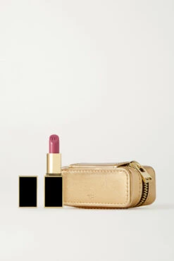 Flash Sale ⭐ TOM FORD BEAUTY Lip Color Matte And Metallic Leather Case Set - Casablanca In Gold ❤️