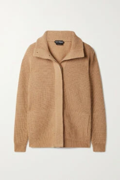 Flash Sale 👏 TOM FORD Ribbed Wool And Cashmere-blend Cardigan In Beige 😉