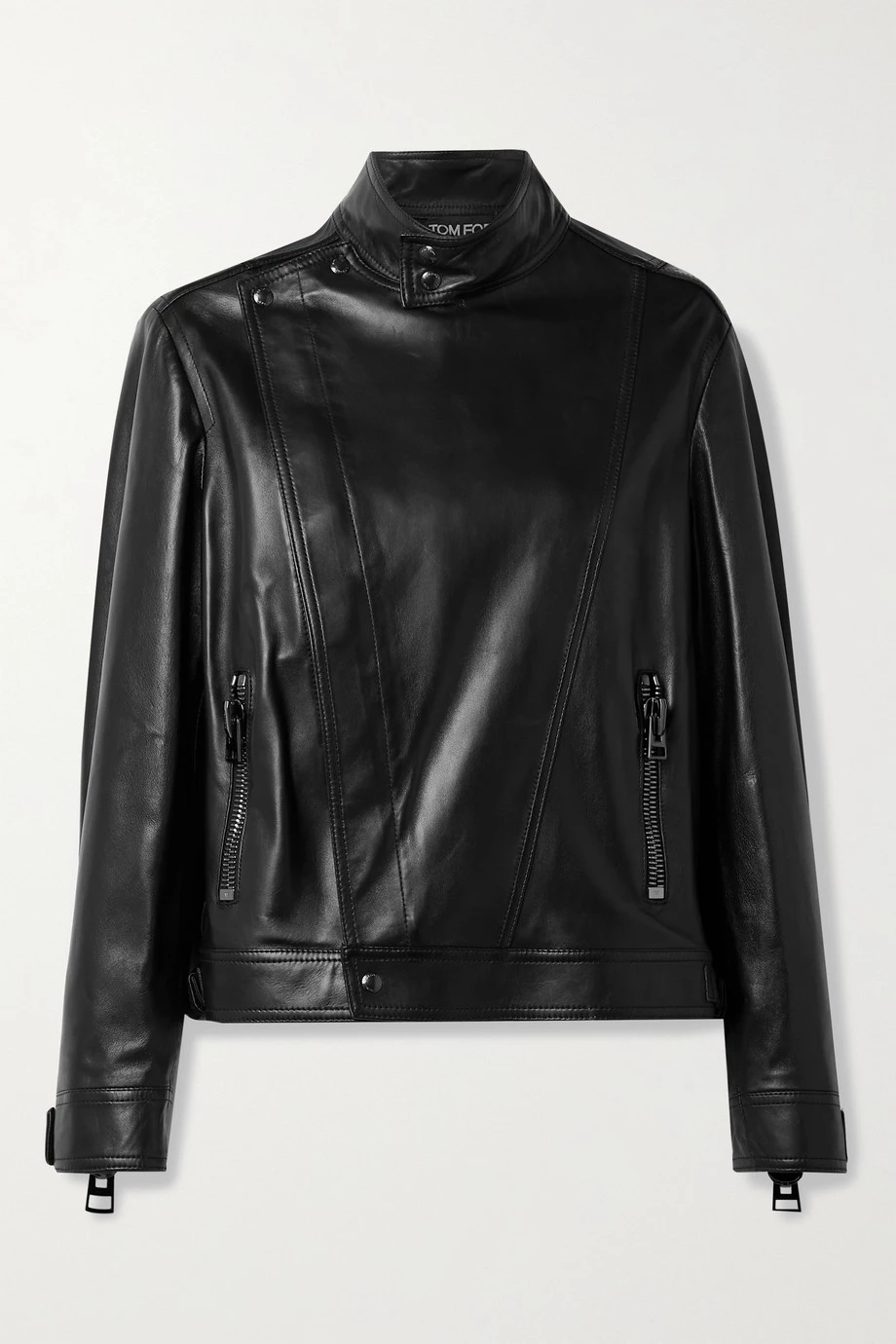 Budget 🥰 TOM FORD Leather Biker Jacket In Black 🥰