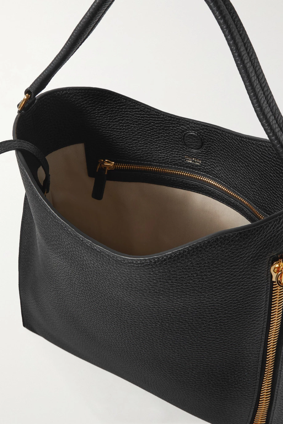 Outlet 🥰 TOM FORD Alix Textured-leather Shoulder Bag In Black 🎁 – Image 5