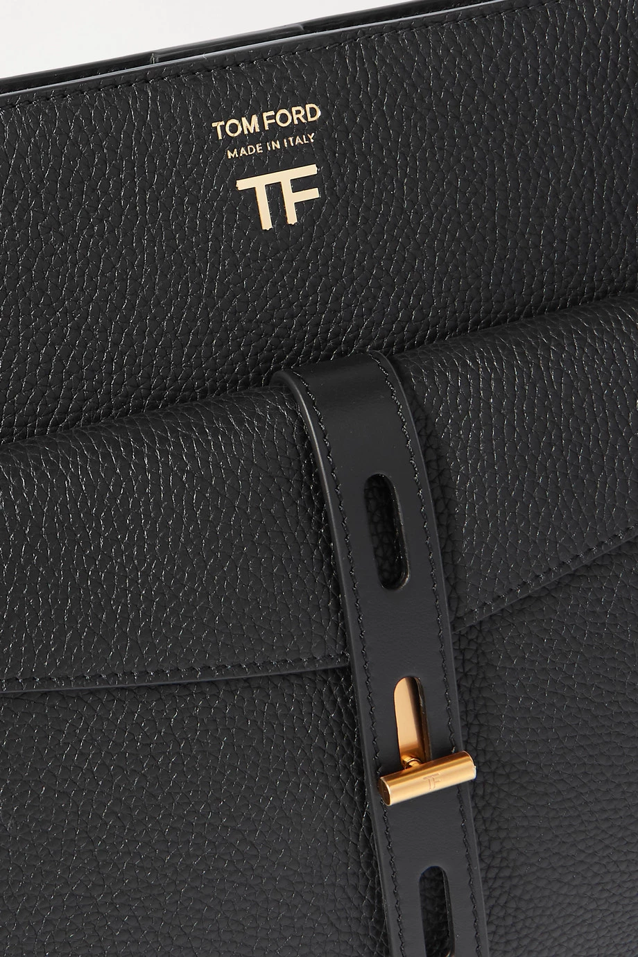 New 🧨 TOM FORD T Twist Medium Textured-leather Shoulder Bag In Black 🔔 – Image 4